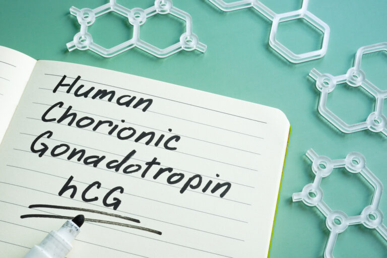 Human Chorionic Gonadotropin hCG written on the page