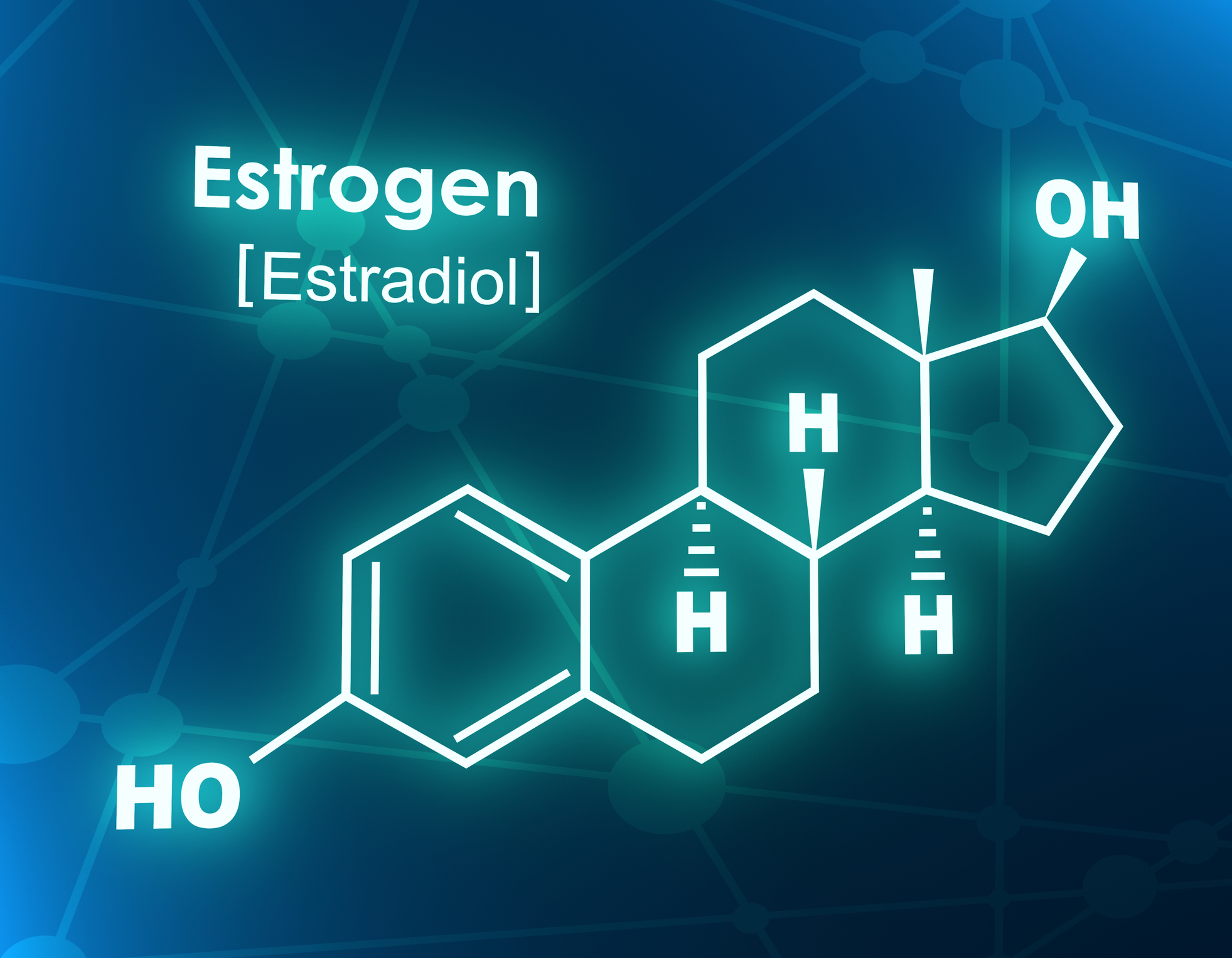 Formula of hormone estrogen.